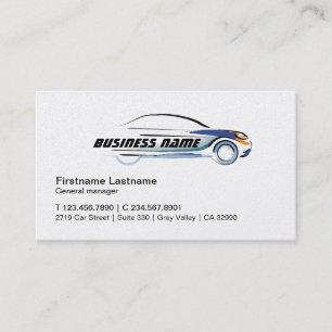 Car Rental Repair Profile Business Card Template