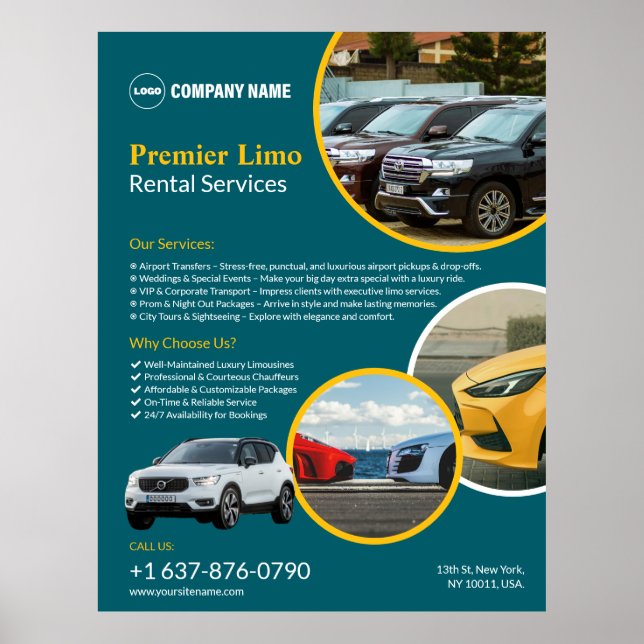 Car Rental Services Custom Poster (Front)