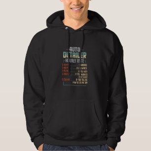 Car Restoration Auto Detailer Hourly Rate Restorer Hoodie