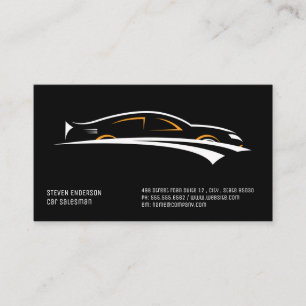Car Salesman   Car Icon Business Card