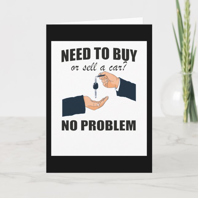 Car Salesman Gift for Auto Seller Card (Front)