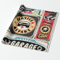 Car service and repair retro signs collection. Vin