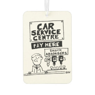 Car Service Centre Mechanics and Shock Absorbers Air Freshener