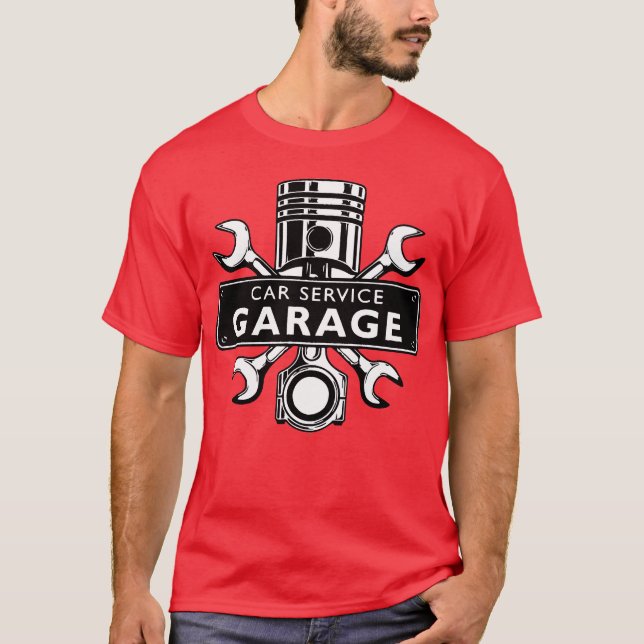 CAR SERVICE GARAGE funny T-Shirt (Front)