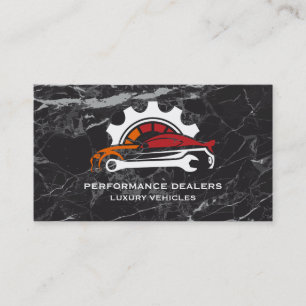 Car Service Gears Wrench Mechanic Business Card