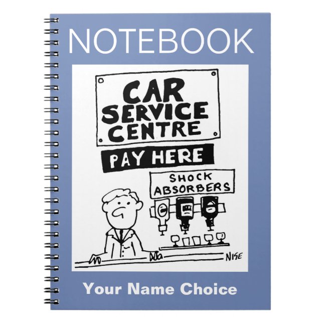 Car Servicing Center Payment Desk Notebook (Front)