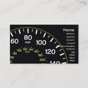 Car Speedo Business Card