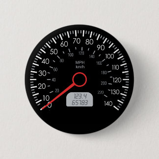 CAR SPEEDOMETER 6 CM ROUND BADGE