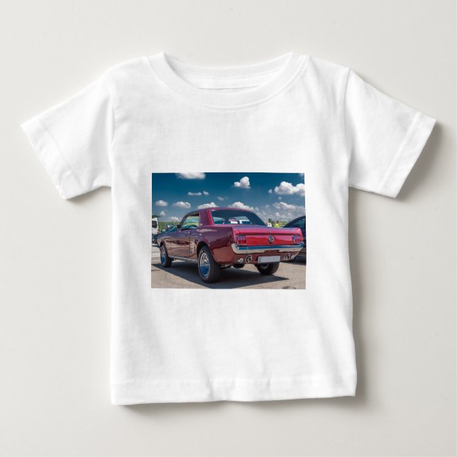 Car Sports Mustang Red Muscle Motor Gears Metal Baby T-Shirt (Front)