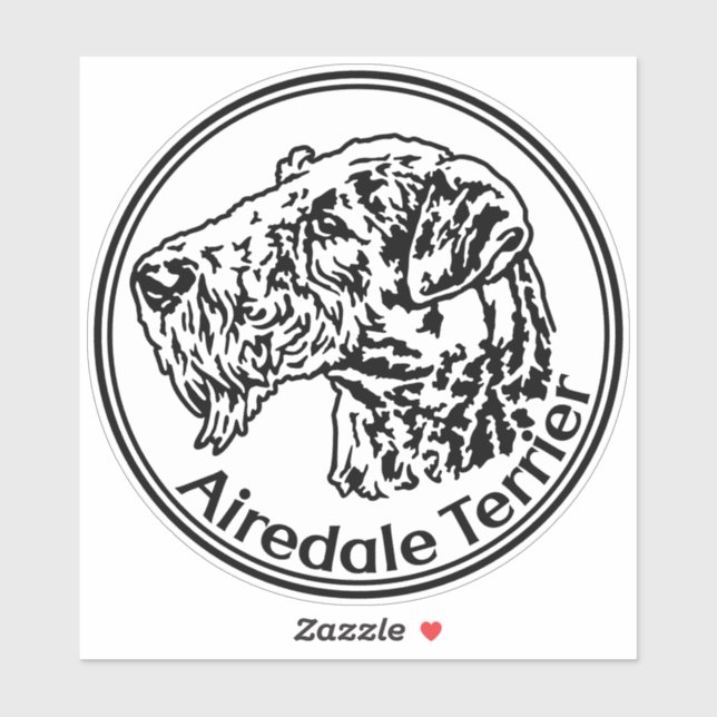 car sticker Airedale Terrier (Sheet)