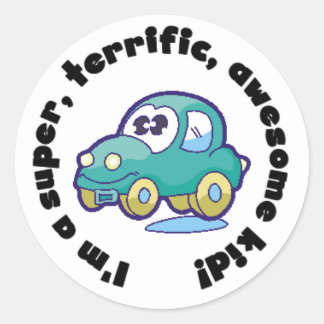 Car Super Terrific Awesome Kid Stickers