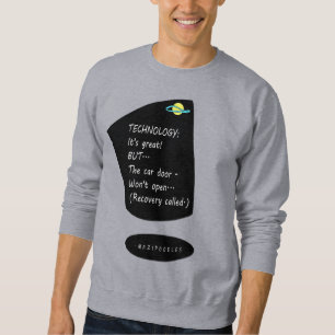 Car Technology - White Lettering  Sweatshirt