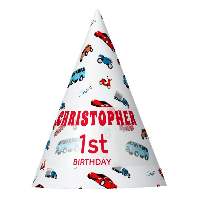 Car themed birthday party Retro Style Hat (Front)