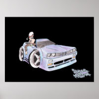 CAR TOON BMW print/poster