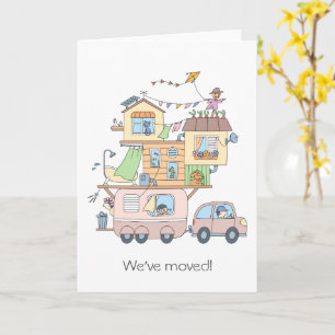 Car Trailer New Address Announcement Blank