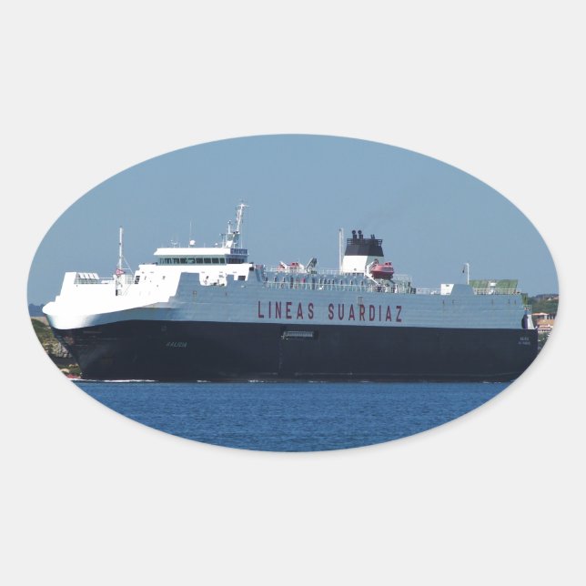 Car Transporter Galicia Oval Sticker (Front)