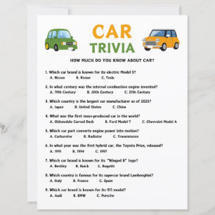 Car Trivia Game