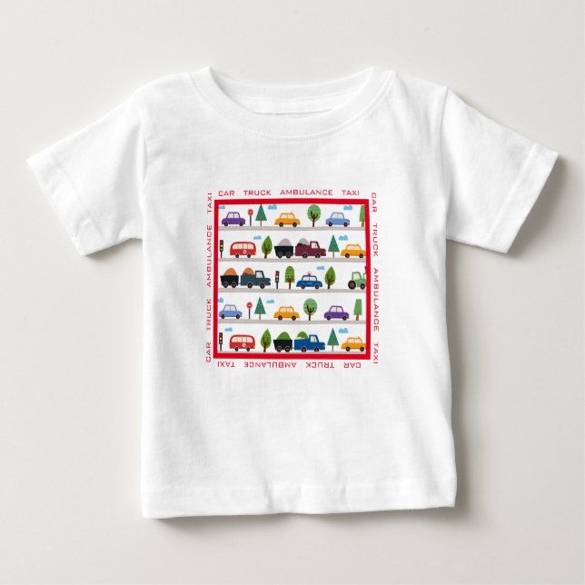 Car, Truck, Ambulance, Taxi Baby Toddler T-Shirt (Front)