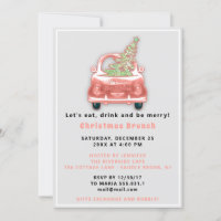 Car Truck Merry Christmas Brunch Dinner Blush