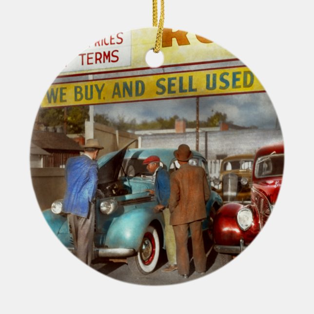 Car - Used - The sales pitch 1939 Ceramic Tree Decoration (Front)