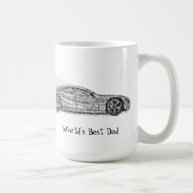 Car Vehicle  World's Best Dad Quote Coffee Mug (Right)