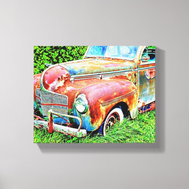 Car Vintage  Rustic Car Canvas Print (Front)