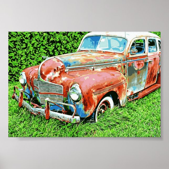 Car Vintage  Rustic Car Poster (Front)