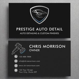 Car Wash and Vehicle Detailing Service Business Card