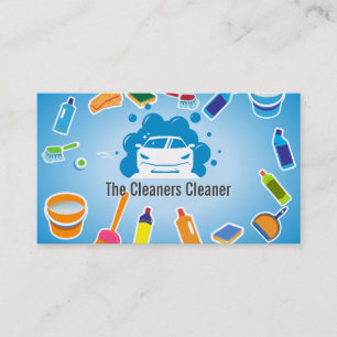 Car Wash Auto Care Cleaning Tools Business Card