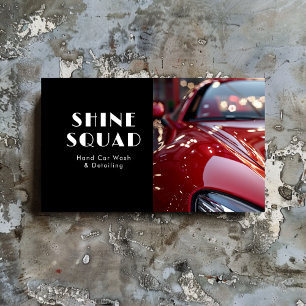 Car Wash Auto Detailing Automotive Photo Business Card