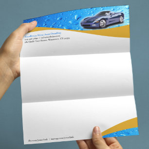 Car Wash Auto Detailing Letterhead Template