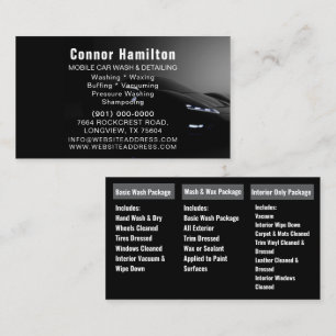 Car Wash Auto Detailing Mobile Automotive Cleaning Business Card