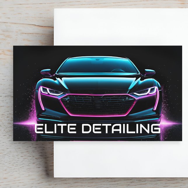 Car Wash & Auto Detailing QR Code Business Card (Creator Uploaded)
