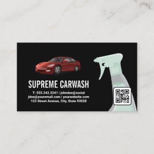 Car Wash   Auto Detailing Services   QR Code Business Card