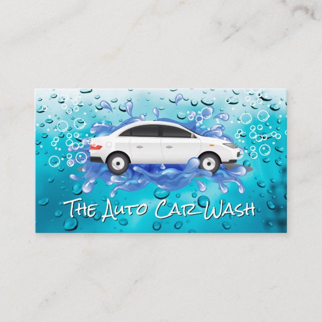 Car Wash Bubbles | Water Beads Business Card (Front)