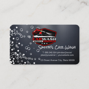 Car Wash   Car Care Cleaning   Soap Business Card