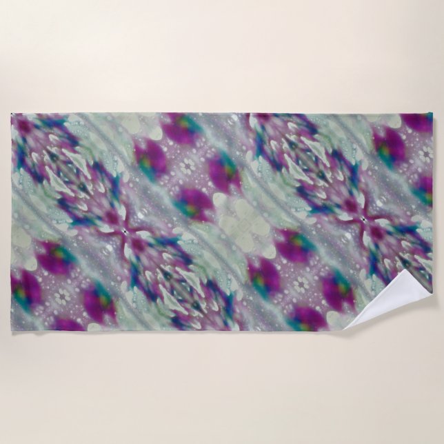 Car Wash Colours Beach Towel (Front)