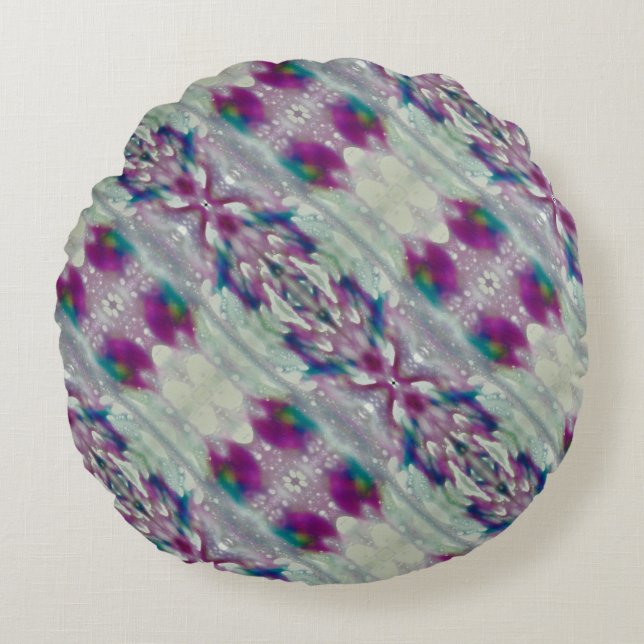 Car Wash Colours Round Cushion (Front)