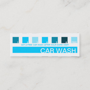 CAR WASH customer appreciation (mod squares) Loyalty Card