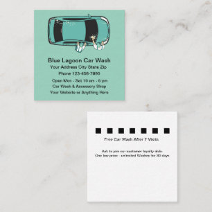 Car Wash Customer Loyalty Business Cards