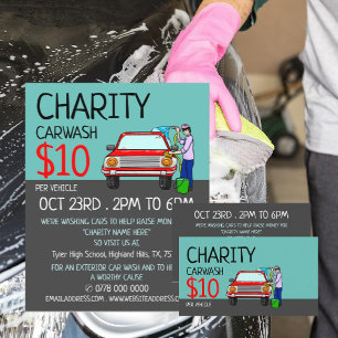 Car Wash Design, Charity Car Wash Event Advert Flyer