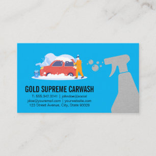 Car Wash Detailing Auto Detailing Cleaner Business Card