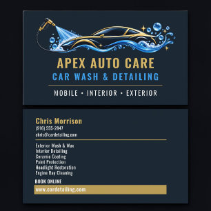 Car Wash & Detailing Professional Services Business Card