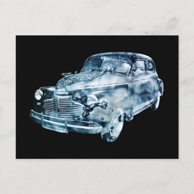 car wash double exposure postcard (Front)