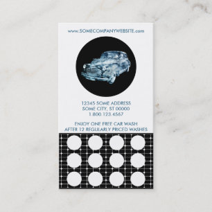 CAR WASH double exposure stamp card