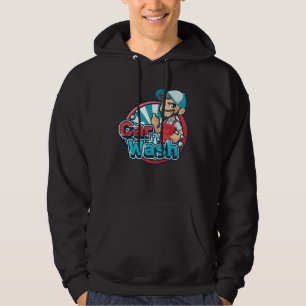 Car wash employee car wash worker designer car was hoodie