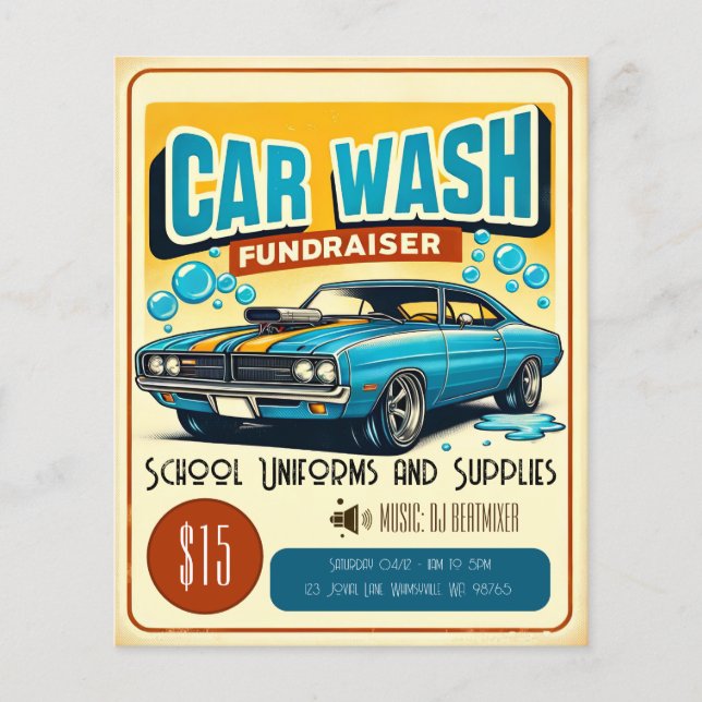 Car Wash Fundraiser Flyer (Front)