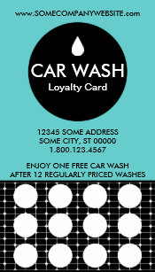 Car Wash Loyalty Cards Zazzle Co Nz Car Wash Grids Stamp Card