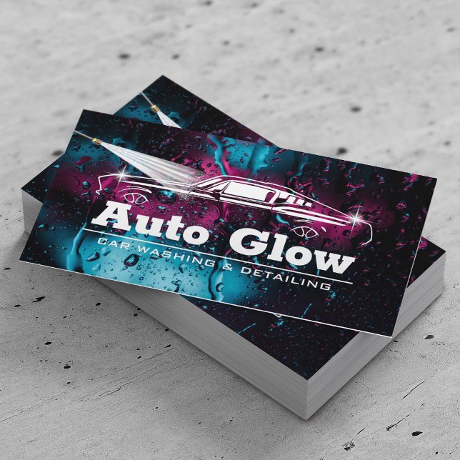 Car Wash Mobile Auto Detailing Automotive Cleaning Business Card (Creator Uploaded)