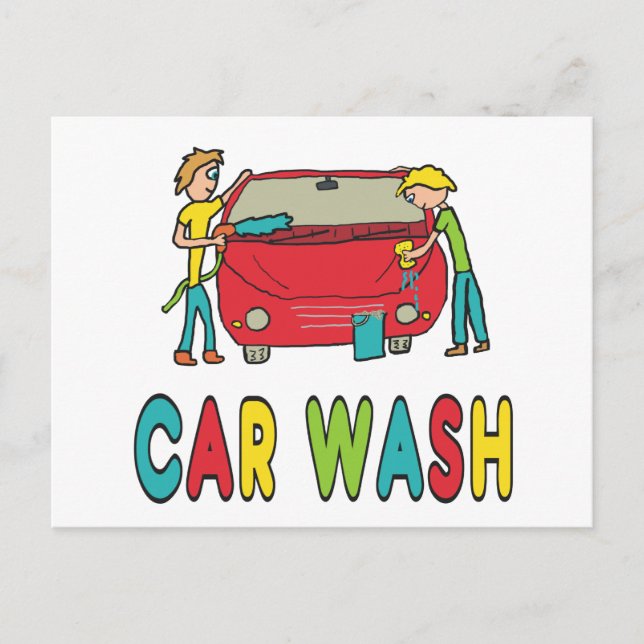 Car Wash Postcard (Front)